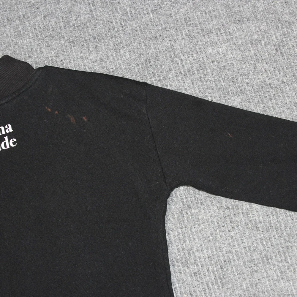 HM Ariana Grande Thank U Next Black 1/4 Zip Pullover Sweatshirt Cropped Youth 14